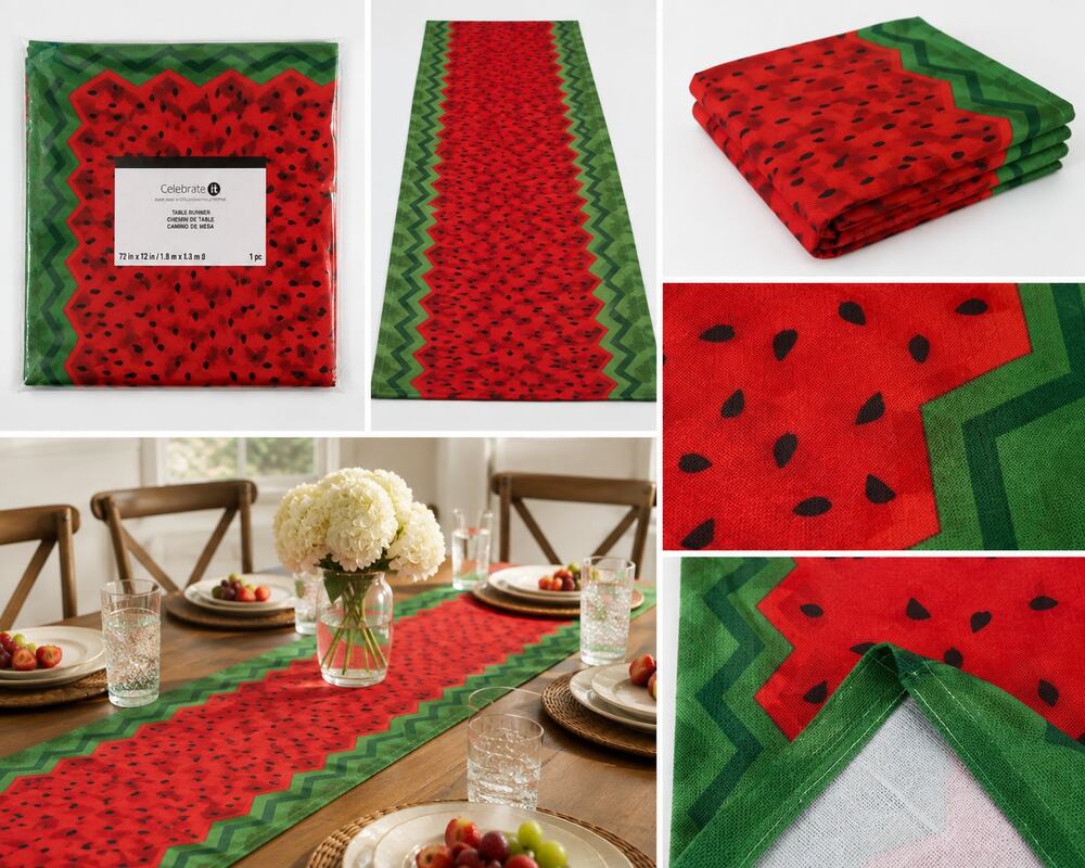 Celebrate It Watermelon Table Runner – 72" x 12"